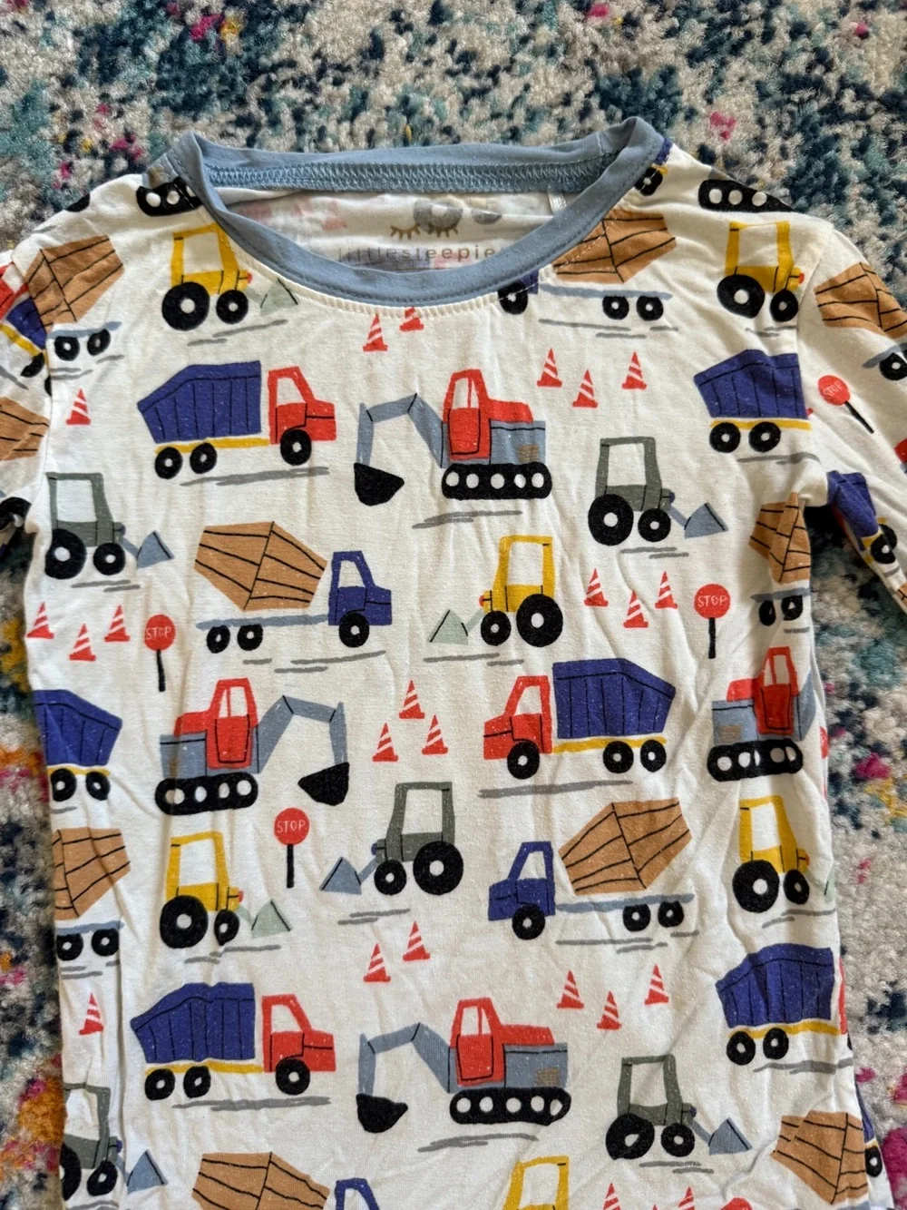 Little Sleepies Construction Truck Print Pajamas